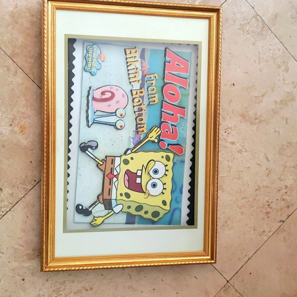 Sponge Bob  framed art work /illustration